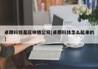 卓朗科技是区块链公司[卓朗科技怎么起来的]