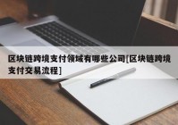 区块链跨境支付领域有哪些公司[区块链跨境支付交易流程]